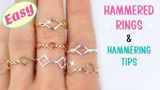 DIY Hammered Rings amp Hammering Tips wire wrapping rings DIY Rings [upl. by Buehler235]