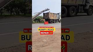 BUMPY ROAD REPAIR WORK IN PROGRESS 🚧 🇮🇳 construction road repairing shorts india trending 100 [upl. by Ydde]