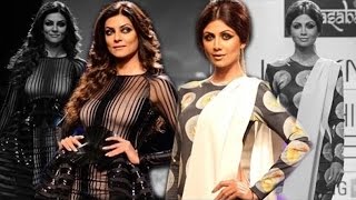 Lakme Fashion Week Sushmita amp Shilpa shine on Day One [upl. by Nnaylime488]