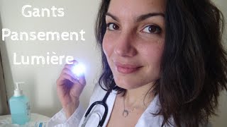 ASMR 🎧 Roleplay Médecin  Ophtalmo 🔎 Gants  Loupe  Pansement  Lumière [upl. by Nylinnej]