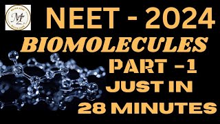 BIOMOLECULES CLASS 11TH  BIO CH9 CLASS 11th  BIOMOLECULES BY SANJEEV SIR  NEET2024 [upl. by Nesyrb]