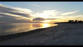 Sunset Soar LowAltitude Drone Flight Over Sand and Surf [upl. by Oibaf]