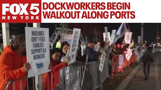 Dockworkers begin walkout along East Coast ports How it impacts you [upl. by Hpesoy64]