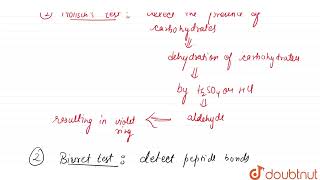 Which of the following tests is not used for testing proteins   12  BIOMOLECULES  CHEMISTR [upl. by Eanram]