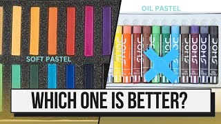 Oil pastel vs Soft pastel which one is bettersadafartandcraft comparison art [upl. by Swift]