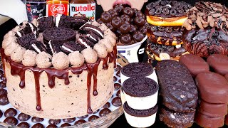 ASMR MALTESERS MAGNUM CHOCOLATE ICE CREAM OREO CAKE MILK NUTELLA DESSERT MUKBANG 먹방咀嚼音 EATING SOUNDS [upl. by Ahtar]