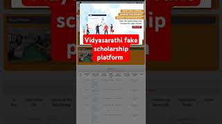 VidyaSarathi it is a fake scholarship do not apply [upl. by Carmencita]