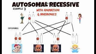 AUTOSOMAL RECESSIVE DISORDERS WITH MNEMONICS amp ANIMATION in 8 mins 😇🤓 [upl. by Nisen]