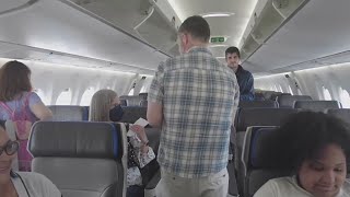 Airline offers children with autism a chance to get used to boarding process [upl. by Thebault]