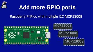 Using MCP23008 GPIO expanders with a Raspberry Pi Pico  with dual I2C devices [upl. by Saxela565]