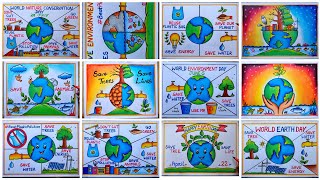 Lifestyle For Environment poster drawing Earth day poster drawing Save Environment poster Drawing [upl. by Hsetih670]