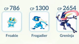 Greninja Evolution Line Against Leader Cliff’s Team Pokemon Go [upl. by Robin]