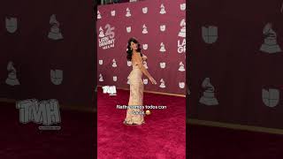 Nathy Peluso casi se cae en la alfombra de los Latin GRAMMY 2024 [upl. by Enileve]