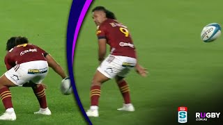 Folau Fakatava pulls off beautiful flick pass vs Blues [upl. by Aikar765]