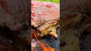 steak food outdoorcooking cooking bbq chef asmr outdoorcuisine outdooractivities [upl. by Hoxsie]