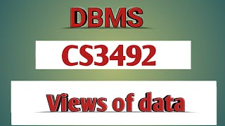 Views of data in DBMS tamilCS3492Anna university reg2021 [upl. by Eolande9]