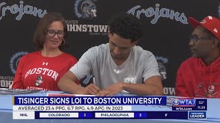 Johnstowns Donte Tisinger signs letter of intent with Boston University [upl. by Pryor]