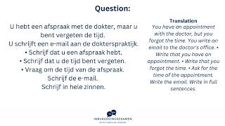 Dutch Writing Exam Practice Part 2  Schrijven Inburgeningsexamen [upl. by Sowell]