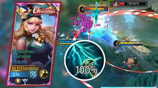 ODETTE ABUSE THIS INSANE BRUTAL DAMAGE BUILD IN RANK GAME 🔥 CHRISMAS CARNIVAL  Mobile Legends [upl. by Meehan]