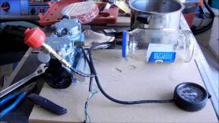 Making a Simple DIY Vacuum Chamber from a few parts and a pickle jar [upl. by Eelloh]