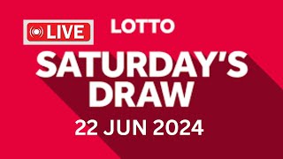 The National Lottery Lotto Draw Live Results from Saturday 22 June 2024  lotto live [upl. by Ardnuhsor745]