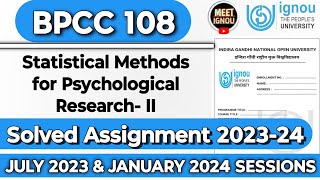 BPCC 108 Solved Assignment 202324  bpcc 108 solved assignment 2024  bpcc108 bpcc108ignou [upl. by Merritt]