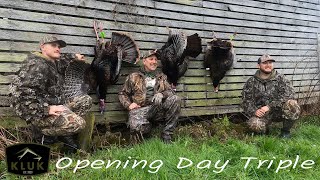 Opening Day Triple  Pennsylvania Turkey Hunting [upl. by Ethbun]