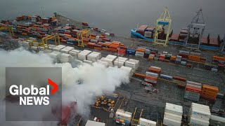 Port of Montreal lithium battery fire leaves residents with more questions than answers [upl. by Artimid]