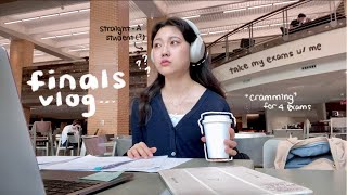 FINALS vlog 👩🏻‍💻 cramming for a week how I study practice exams amp grades reveal productive [upl. by Holds]