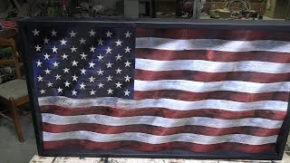 StepbyStep Rustic Wavy American Flag [upl. by Craggy]