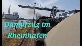 Dampfzug im Rheinhafen dampflok eisenbahn railway [upl. by Lela]