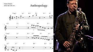 Chris Potters tenor sax solo TRANSCRIPTION on Anthropology Bb [upl. by Veron]