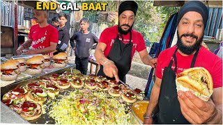 50 HEATPROOF Singh ka Desi Ghee Tadka Burger  Punjabi Street Food India [upl. by Eenar]