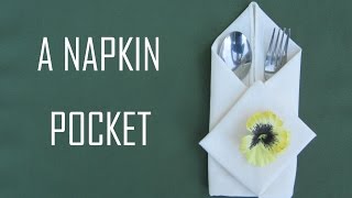 Napkin Folding Pocket Napkin 33 [upl. by Adrell]