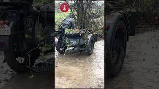 World War 2 BMW Motorcycle  Sidecar 🏍️💥 ww2 wwii military motorcycle driving bmw mud war [upl. by Brottman749]