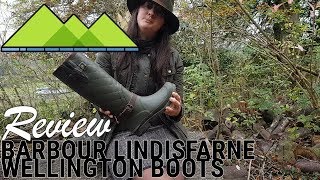 Barbour Lindisfarne Wellington Boot Review  Horse Riding  Dog Walking [upl. by Mulcahy69]