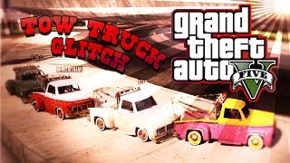 GTA 5 Online  HILARIOUS GLITCH Tow Truck Chain Glitch [upl. by Narcho1]