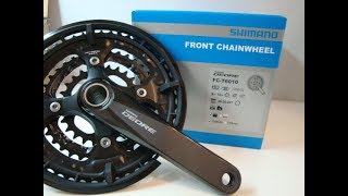 Shimano Deore Tretlager FC T6010 Ein und Ausbau  Shimano Deore Front Chainwheel FC T6010 [upl. by Creedon]