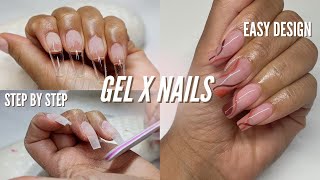 HOW TO APPLY GEL X NAILS STEP BY STEP [upl. by Torbart]