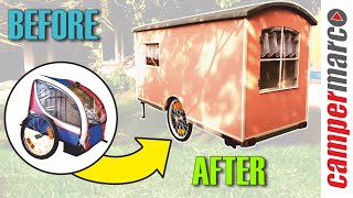 Selfbuilt bicycle caravan for just €300 in 3 weeks  is that possible DIY micro camper XPS [upl. by Gilboa566]