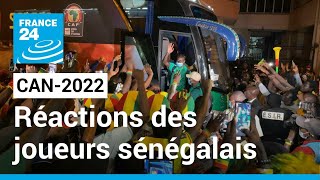 CAN2022  premières réactions des joueurs et des supporters après le sacre des Lions du Sénégal [upl. by Karlis573]