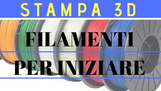 Filamenti per cominciare a stampare 3D [upl. by Alikat]