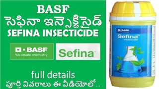 BASF SEFINA INSECTICIDE FULL DETAILS IN TELUGU  AFIDOPYROPEN 50GL DC FUTURE TECH AGRICULTURE [upl. by Eiramaneet]