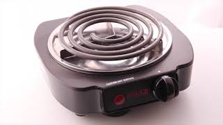 IMUSA USA Portable Electric Single Burner with Regulating Knob Product Information [upl. by Hcib]