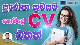 Europe CV Format  Europass CV  How to create CV in online  How to make CV  Online CV  SL TO UK [upl. by Syst]