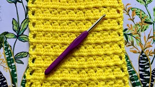 Learn to Crochet the Cluster Stitch 💛 US terms [upl. by Enimaj]