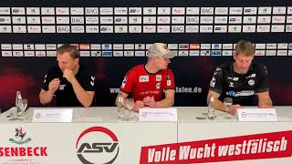 Pressekonferenz nach dem 8 Spieltag ASV HammWestfalen und VfL LübeckSchwartau [upl. by Norej798]