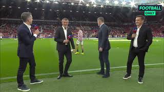 C Ronaldo greeting Roy Keane and Gary Neville but completely ignores the waffler Jamie Carragher😂 [upl. by Bunnie905]