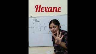 Hexane Structure l nomencleature l carbon and its compounds l class 10science [upl. by Shulock]