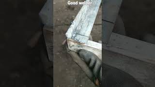 Technique for making a joint for three angel iron rods welders welding art [upl. by Clara]